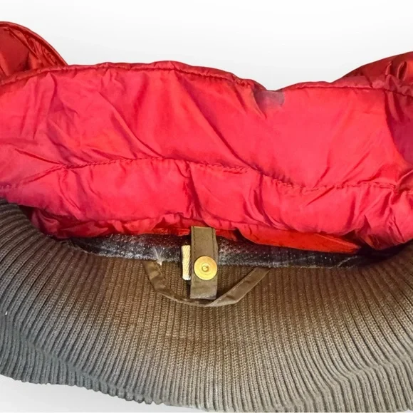 Burberry Brit Winter Balesdean Military Green Down Coat Red 3in1 - Picture 15 of 16